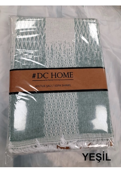 Dc Jakarlı Pamuklu Kaymaz Terletmez Koltuk Örtüsü 180x240 - Yeşil Yeşil