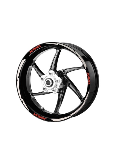 Deeb Yamaha Xmax Jant Şeridi Reflektif Beyaz Kırmızı Model S
