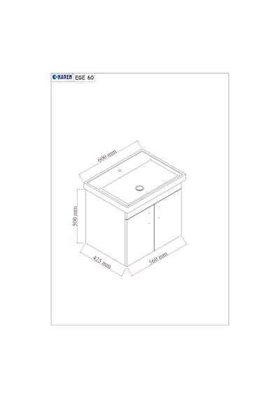 Karen Banyo Ege 60 Cm, Lavabolu Alt Banyo Dolabı, Kapaklı Banyo Alt Dolabı, Seramik Lavabo Dahil Beyaz Karen Banyo Ege 60 Cm, Lavabolu Alt Banyo Dolabı, Kapaklı Banyo Alt Dolabı, Seramik Lavabo Dahil Beyaz