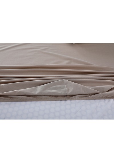 Colourful Fitted Çarşaf Çift King Size - Bej