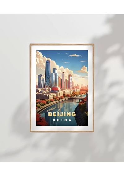 Çerçevesiz Poster Modern Çin İn Yüzü