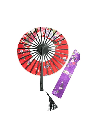 Yuvarlak Japon Yelpaze Özel Kesesinde