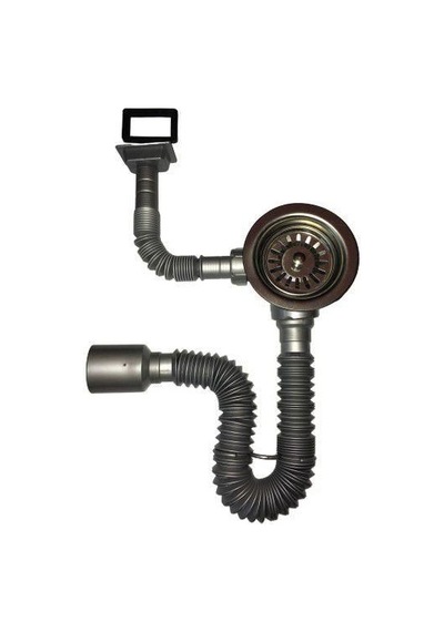 Çöpmak Kapalı Taşmalı Körüklü Evye Sifonu 50 Mm 1''