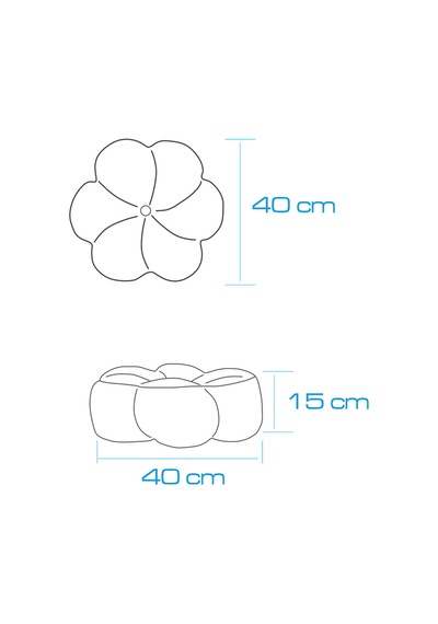 Papatya Bloom Dekoratif Kadife Kırlent-kiremit - 40x40 Cm Kiremit
