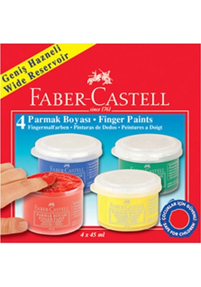 Faber Castell 4 Renk Parmak Boyası Seti - 4 x 45 Ml