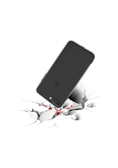 Newface Apple Uyumlu iPhone 8 Plus Kılıf Deluxe 2mm Şeffaf Silikon Şeffaf