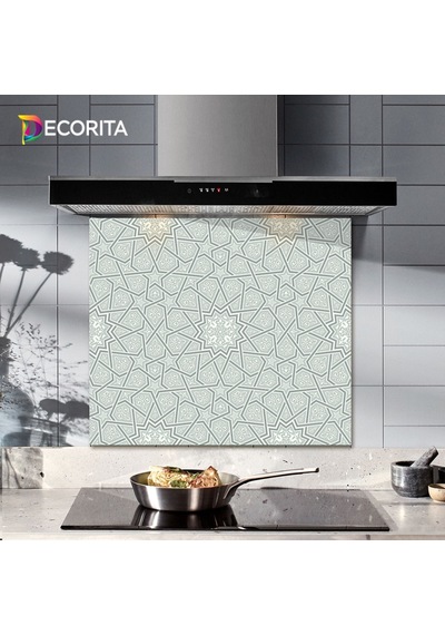 Decorıta Cam Ocak Arkası Koruyucu | Selçuklu Motifi Decorıta Cam Ocak Arkası Koruyucu | Selçuklu Motifi