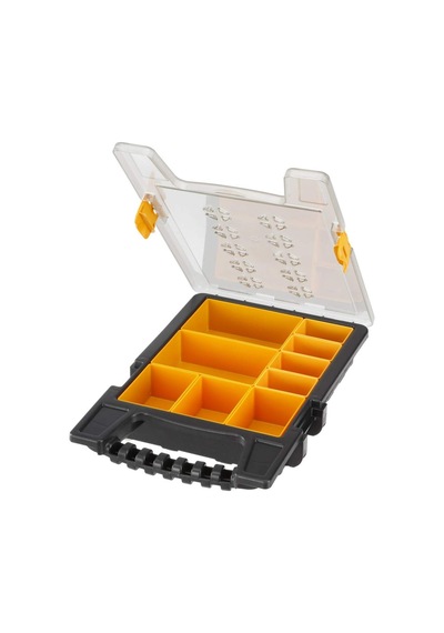 Mano Korg/10 Hobi Amaçlı Kullanıma Uygun Çok Bölmeli Organizer, Polipropilen, Siyah/sarı, 10