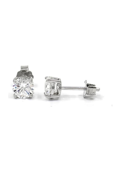 Klasik Tektaş İthal Gümüş Küpe-748 Silver
