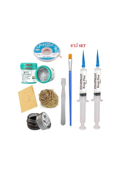 Best Krem Lehim 183 C 50gr Havya Uc Temizleyici Flux Lehim Toplama Cp-2515 Lehim Emme Teli Spatula Seti1 Tk02