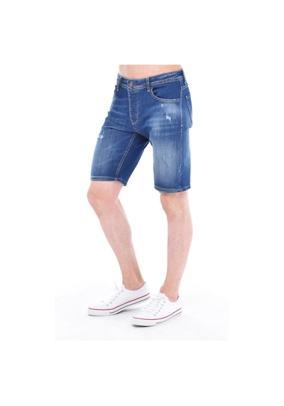 Cedy Denim Erkek Kot Şort Slim Fit Jean Şort - C342 Mavi