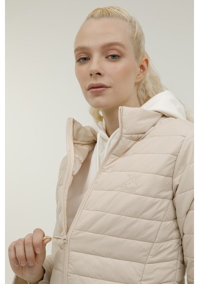 Kinetix W-SN659 BASIC PADDED COAT Ekru Kadın Mont