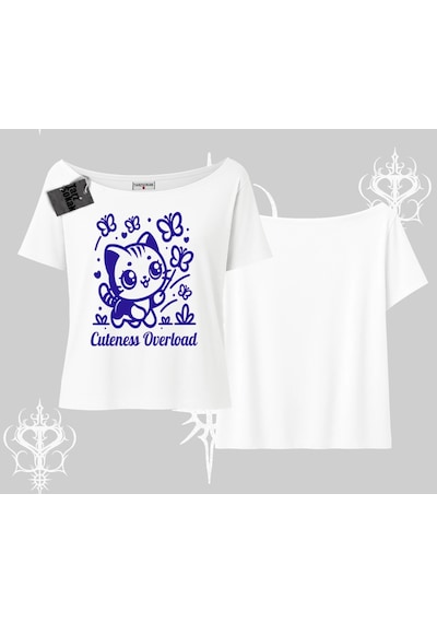 Tarzsokak Stay Cool Kedi Baskılı Kayık Yaka Tshirt Gri