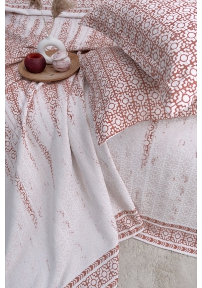 Marin 3 Parça Çift Kişilik Pike Takımı Kiremit 240 X 260 Cm Kiremit