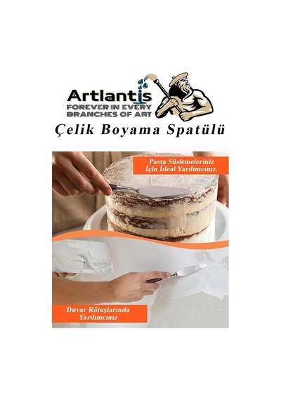 Artlantis Çelik Spatül 5 Li Set Resim Ve Heykel Çelik Spatula Esnek Palet Bıçağı Pasta Spatulası 1 Paket