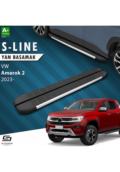 S-dizayn Vw Amarok 2 S-line Aluminyum Yan Basamak 203 Cm 2023 Üzeri A+ Kalite