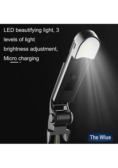 3in1 Bluetooth Kumandalı Ayaklı Led Selfie Çubuğu 100 Cm Kompakt