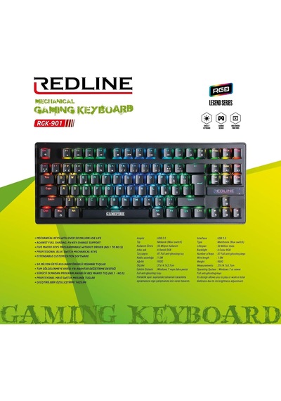 Rgk-901 Usb Bağlantılı Oyun Klavyesi