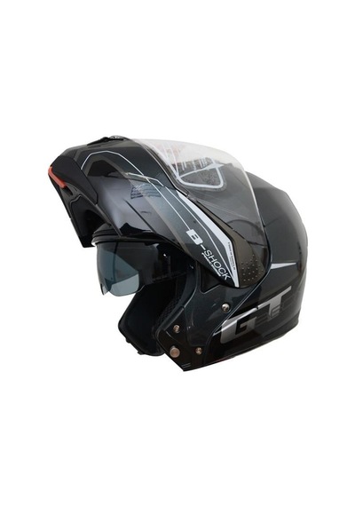 Beon B700 B-Shock Çene Açılır Vizörlü Kask Gri - Siyah