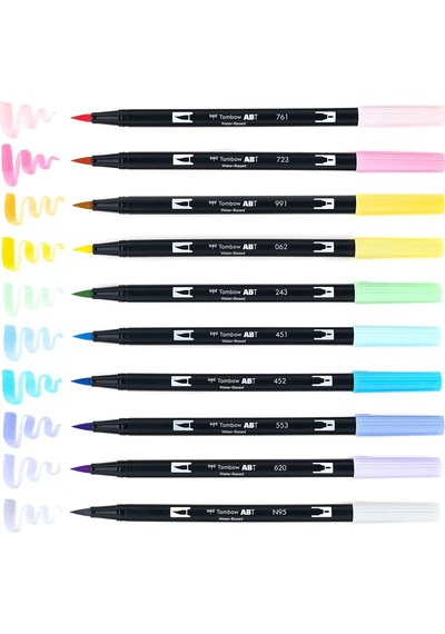 Tombow Grafik Kalemi Ab-T Dual Seti Pastel 10 Renk 56187