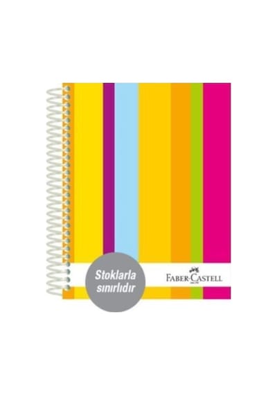 Faber-castell Sert Kapak Sep.3+1+1 Renkli Çizgiler Defter 200 Yaprak