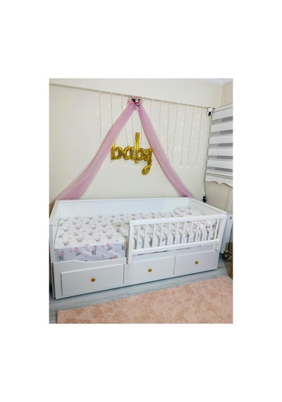 Beyaz Renk Hemnes Divan Uyumlu Bariyer, Trabzan, Korkuluk Beyaz - 721716631
