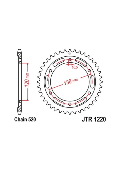Honda Cbr250r 2014-2018 Jt Arka Dişli Jtr1220 36t