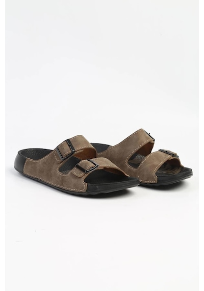 Lee Cooper Orthopedix 2013 Çift Bantlı Suya Dayanıklı Tokalı Unisex Terlik Haki
