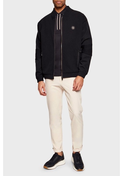 Boss Logolu Regular Fit Kolej Yaka Çift Kullanımlı Bomber Ceket Erkek Ceket 50544009 001 Siyah Boss Logolu Regular Fit Kolej Yaka Çift Kullanımlı Bomber Ceket Erkek Ceket 50544009 001 Siyah
