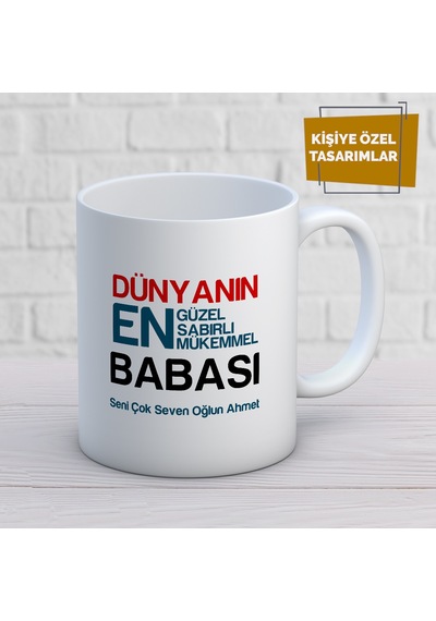 Babalar Günü Kupa Bardak Kişiye Özel