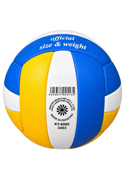 Katze Kt6000 Voleybol Topu El Dikişli Mavi Beyaz Sarı - Mavi - Beyaz