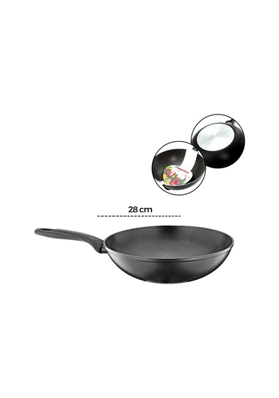 Papilla Ragnar 28 Cm Granit Şef Tava - Wok Tek Saplı Brkt-739446- 6'li Paket Diğer