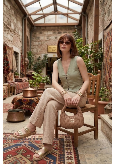 Lela Bayan Yelek 5866661 Olive