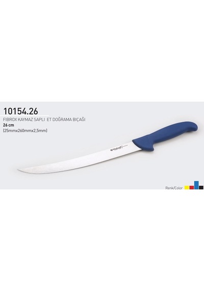 Et Doğrama Bıçağı 26 Cm Kasap Fibrox Kaymaz Saplı Hulusi - Drita Bıçak 25mm X 260mm X 2.5mm 10154.26