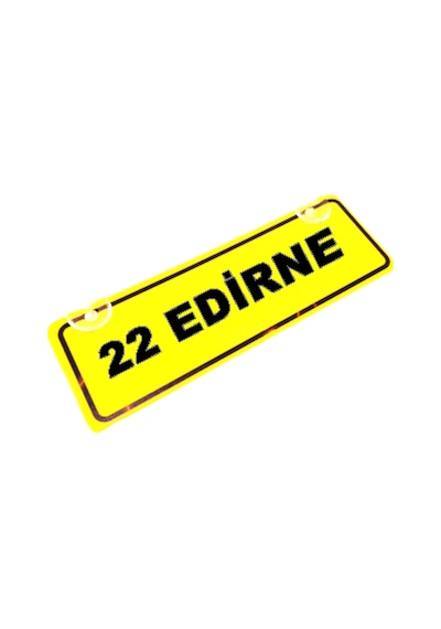 22 Edirne Yazılı Sarı Dekor Plaka Sök Tak Pratik Yeni Nesil