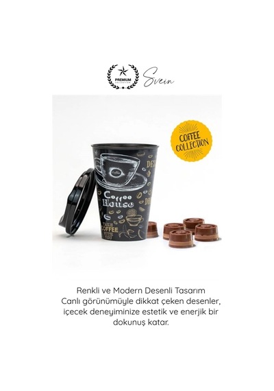 Bardak Renkli Desenli Kapaklı Plastik Çay Kahve Bardağı 2 Li Set 500 Ml Taşınabilir İçecek Kupası S Diğer