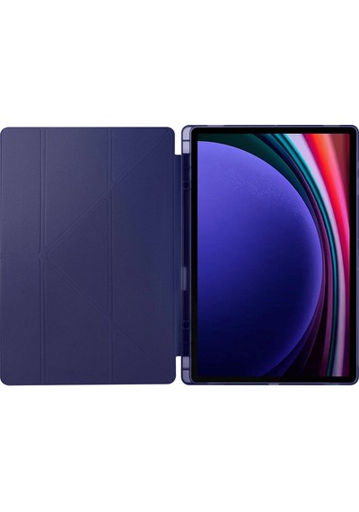 Fuchsia Galaxy Tab S11 Ultra Uyumlu Kalem Bölmeli Tri Folding Kılıf Kapaklı Kılıf