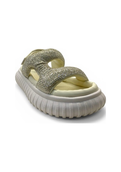 Marco Kids 846 Anatomik Kız Çocuk Taşlı Sandalet Bej