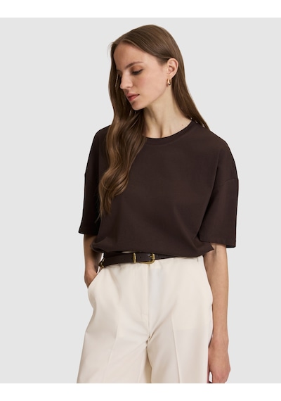 Pierre Cardin Kadın Kahverengi Tişört 50325455-vr029