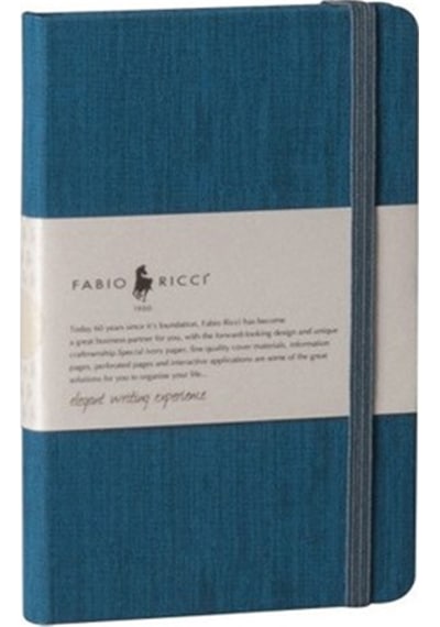 Fabio Ricci Lepidus 1044 Saks Mavi Kareli Defter Saks Mavi
