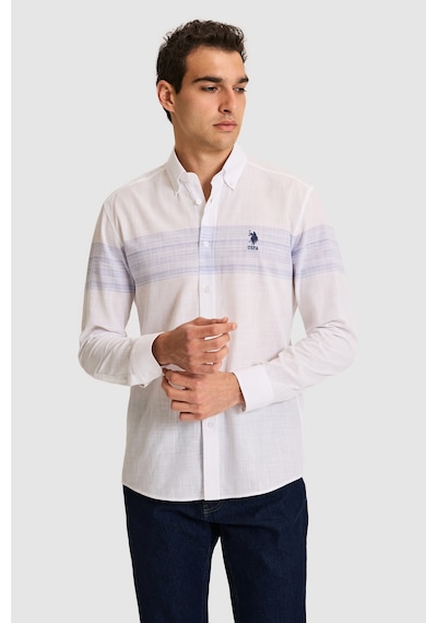 U.s. Polo Assn. Erkek Lila Gömlek Desenli 50324695-vr034