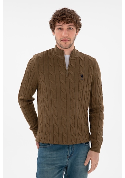 U.s. Polo Assn. Erkek Haki Kazak /triko 50297020-vr027 Haki