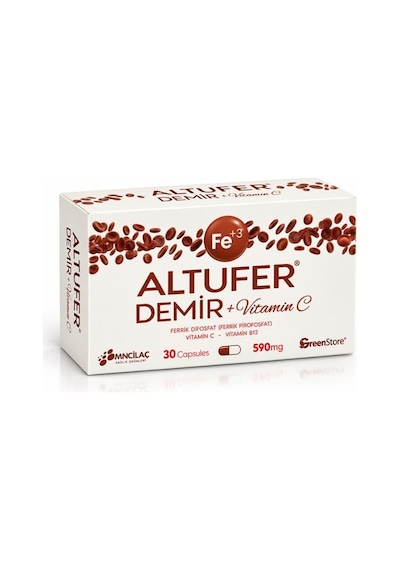 Altufer Demir + Vitamin C 30 Kapsül