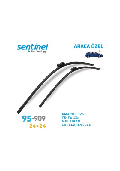 Araca Özel Silecek Takımı Muz Vw Caravelle 60cm+60cm 24"+24" 2 Ön