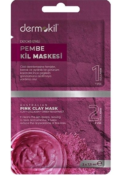 Dermokil Maske  Etkili Pembe Kil Maskesi 2x7.5 Ml