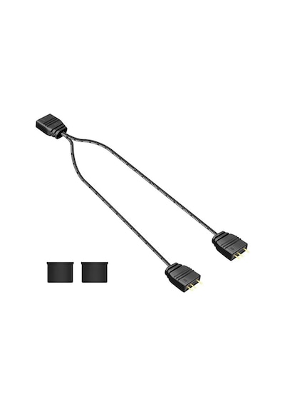Coolmoon 5v 3pin Argb 2 Port Splitter Çoklayıcı Kablo - 5v 3pin Uzatma Kablosu 1 Dişi To 2 Erkek