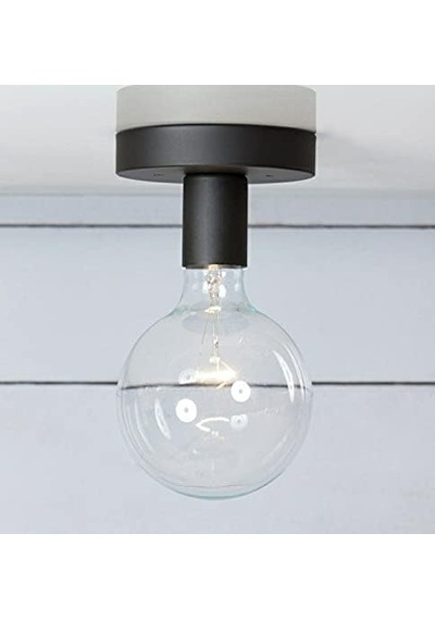 Rsylight Retro Metal Siyah Tavan Plofyoner Kafesli Tekli Armatür Avize Siyah Rys002130 Çok Renkli