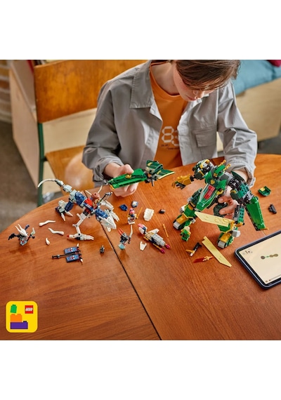 LEGO® NINJAGO® Lloyd’un Jet Robotu 71845 - 9 Yaş ve Üzeri Çocuklar için 5 Minifigür ve Ejderha İçeren Yaratıcı Oyuncak Yapım Seti (1112P)