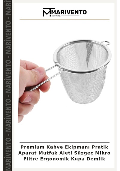 Premium Kahve Ekipmanı Pratik Aparat Mutfak Aleti Süzgeç Mikro Filtre Ergonomik Kupa Demlik Diğer