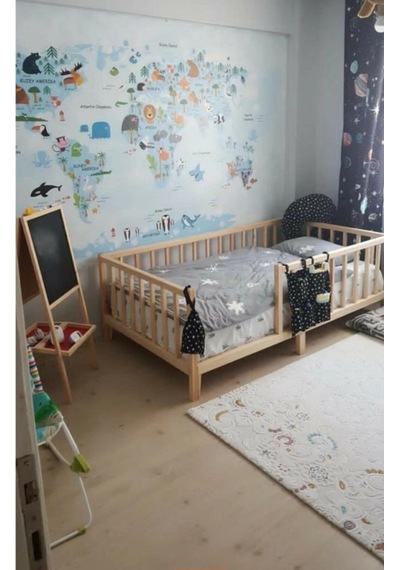 Montessori Yatak Ahşap Çocuk Yatak Ahşap
